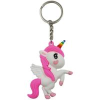 Bag Purse Charms Keyrings Keychains, Soft PVC, with Tibetan Style, Unicorn, cute, more colors for choice, 45x20x79mm, Sold By PC
