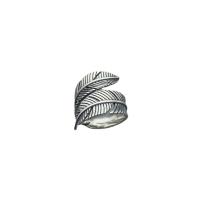 925 Sterling Silver Open Finger Ring Feather polished Adjustable & Unisex original color 17.50mm Sold By PC