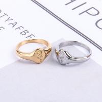 Titanium Steel Finger Ring plated & for woman 9.50mm Sold By PC