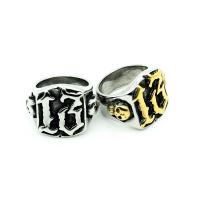 Titanium Steel Finger Ring, plated, different size for choice & for man, more colors for choice, 21.80mm, Sold By PC