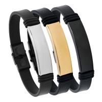 PU Leather Cord Bracelets with 304 Stainless Steel & for man Sold By PC