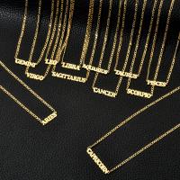 Stainless Steel Jewelry Necklace 304 Stainless Steel with 5cm extender chain Alphabet Letter real gold plated fashion jewelry & for woman Length 45 cm Sold By PC