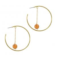 Zinc Alloy Drop Earring with Crystal gold color plated fashion jewelry & for woman Sold By Pair