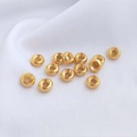 Brass Spacer Bead Flat Round real gold plated DIY golden nickel lead & cadmium free Sold By PC