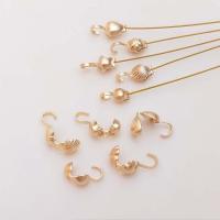 Brass Bead Tips, real gold plated, DIY & different styles for choice, golden, nickel, lead & cadmium free, 10PCs/Bag, Sold By Bag