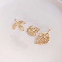Brass Pendant, Leaf, real gold plated, different styles for choice, golden, nickel, lead & cadmium free, Sold By PC