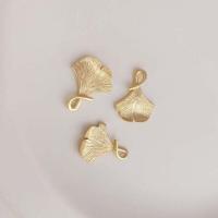 Brass Pendant Leaf real gold plated DIY golden nickel lead & cadmium free Sold By PC
