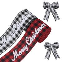 Christmas Ribbons Polyester Christmas Design & DIY 63mm Sold By Spool