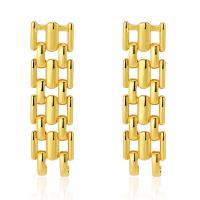 Messing Tropfen Ohrringe, 18K vergoldet, Modeschmuck & für Frau, goldfarben, frei von Nickel, Blei & Kadmium, 10x37mm, verkauft von Paar
