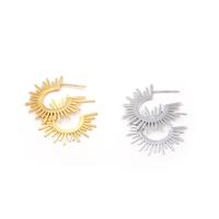 Stainless Steel Stud Earrings 304 Stainless Steel Vacuum Ion Plating fashion jewelry & for woman 27mm Sold By Pair