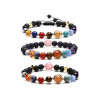 Gemstone Bracelets, with Tibetan Style, Round, gold color plated, fashion jewelry & Unisex & different styles for choice, more colors for choice, Sold By PC
