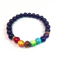 Gemstone Bracelets Round plated fashion jewelry & Unisex Length Approx 19 cm Sold By PC