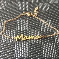 Stainless Steel Jewelry Bracelet, 316L Stainless Steel, with 5cm extender chain, Alphabet Letter, Vacuum Ion Plating, fashion jewelry & adjustable & for woman, golden, 30x8mm, Length:19 cm, Sold By PC