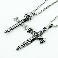 Titanium Steel Pendants, Cross, vintage & DIY & different styles for choice & for man & blacken, silver color, Sold By PC