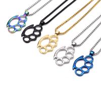Titanium Steel Pendants, Vacuum Ion Plating, punk style & DIY & hollow, more colors for choice, 28x48mm, Sold By PC