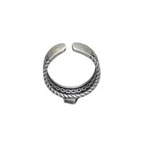 Sterling Silver Jewelry Finger Ring, 925 sterline d'argento, lucido, Regolabile & Micro spianare cubic zirconia & per la donna, colore originale, 17.70mm, Venduto da PC