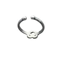 Solidny srebrny pierścień, 925 Srebro, Serce, obyty, Regulowane & dla kobiety, oryginalny kolor, 18.50mm, sprzedane przez PC
