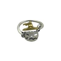 Solidny srebrny pierścień, 925 Srebro, obyty, Regulowane & Halloween biżuteria & dla kobiety, oryginalny kolor, sprzedane przez PC