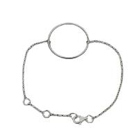 Sterling Silver Βραχιόλια, 925 ασημένιο ασήμι, επιπλατινωμένα, κοσμήματα μόδας & για τη γυναίκα, αρχικό χρώμα, 180mm, Sold Με PC