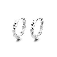 925 Sterling Silver Huggie Hoop Earring plated fashion jewelry & for woman 14.40mm Sold By Lot