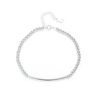 925 Sterling Silver Bangle Bracelet, silver color plated, fashion jewelry & for woman, silver color, 205mm, Sold By Lot