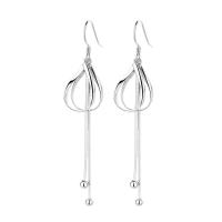 Fashion Fringe Earrings 925 Sterling Silver plated fashion jewelry & for woman 65mm Sold By Lot