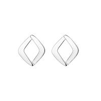 925 Sterling Silver Stud Earrings, plated, for woman & hollow, more colors for choice, 13.80x12.70mm, Sold By Lot