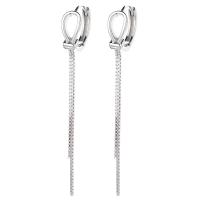 Fashion Fringe Earrings 925 Sterling Silver plated fashion jewelry & for woman 51mm Sold By Lot