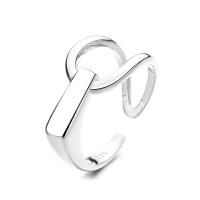 Sterling Silver Jewelry Finger Ring, 925 sterline d'argento, placcato, Regolabile & per la donna, nessuno, 20.80mm, Venduto da lotto