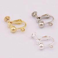 Brass Clip On Earring Finding, plated, DIY, more colors for choice, nickel, lead & cadmium free, 16mm, Sold By PC