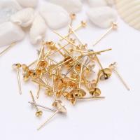 Brass Earring Stud Component 14K gold plated DIY nickel lead & cadmium free Sold By PC