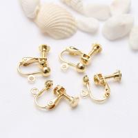 Brass Clip On Earring Finding 14K gold plated DIY nickel lead & cadmium free Sold By PC
