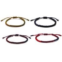 Fashion Bracelet & Bangle Jewelry, Polyester Cord, Four Leaf Clover, Adjustable & braided bracelet & for woman, more colors for choice, Length:Approx 17-28 cm, Sold By PC