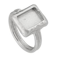 316 rostfritt stål Ring ring Base, mode smycken & Unisex, ursprungliga färgen, 7x10mm,12x14mm,3.5mm, Storlek:6.5, Säljs av PC