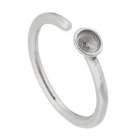 316 Stainless Steel Bezel Ring Base, fashion jewelry & Unisex, original color, 5x5mm,4mm,2mm, US Ring Size:6.5, Sold By PC