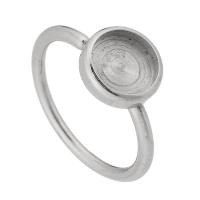 316 Stainless Steel Bezel Ring Base, mode smykker & Unisex, oprindelige farve, 10x10mm,8mm,2mm, Størrelse:7, Solgt af PC