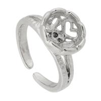 316 rostfritt stål Ring ring Base, mode smycken & Unisex, ursprungliga färgen, 12x11.5mm,9mm,4mm, Storlek:7, Säljs av PC