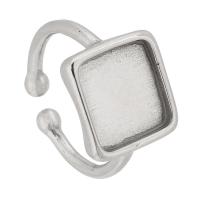 316 rostfritt stål Ring ring Base, mode smycken & Unisex, ursprungliga färgen, 14x14mm,12mm,2mm, Storlek:6.5, Säljs av PC