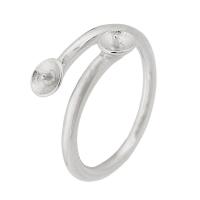 316 Stainless Steel Ring Mountings, fashion jewelry & Unisex, original color, 5x5mm,2mm, US Ring Size:7, Sold By PC