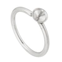 316 Stainless Steel Ring Mountings, fashion jewelry & Unisex, 6x6mm,2mm, US Ring Size:6, Sold By PC