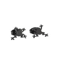 Stainless Steel Stud Earrings, 304 Stainless Steel, Frog, Vacuum Ion Plating, fashion jewelry & for woman, more colors for choice, 10x8mm, Sold By Pair