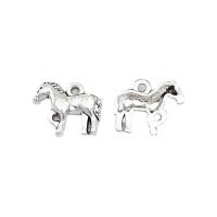 Tibetan Style Animal Pendants, Horse, antique silver color plated, Unisex, nickel, lead & cadmium free, 17x14x2mm, Approx 100PCs/Bag, Sold By Bag