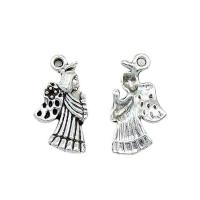 Zinc Alloy Pendants Angel antique silver color plated DIY nickel lead & cadmium free Approx Sold By Bag