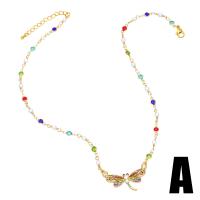 Cubic Zircon Micro Pave Brass Necklace with Plastic Pearl 18K gold plated & micro pave cubic zirconia & for woman mixed colors nickel lead & cadmium free Sold By PC
