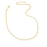 Brass Chain Necklace with 2 extender chain 18K gold plated Unisex golden nickel lead & cadmium free Length 18.1 Inch Sold By PC