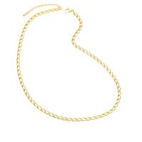 Brass Chain Necklace with 2 extender chain 18K gold plated Unisex golden nickel lead & cadmium free Length 17.7 Inch Sold By PC
