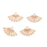 Brass Jewelry Pendants Fan gold color plated DIY golden nickel lead & cadmium free Sold By PC