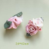 Mobile Phone DIY Decoration, Porcelain, Flower, different styles for choice, mixed colors, Sold By PC