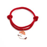 Christmas Holiday Bracelet, Polyester Cord, with Tibetan Style, gold color plated, Christmas Design & different styles for choice & for woman & enamel & with rhinestone, Length:14-26 cm, Sold By PC