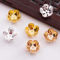 Brass Bead Cap, Flower, high quality plated, DIY, more colors for choice, nickel, lead & cadmium free, 13x5mm, Sold By PC